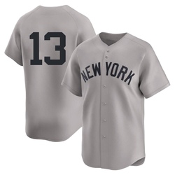 Alex Rodriguez Youth New York Yankees Gray Limited Away 2nd Jersey