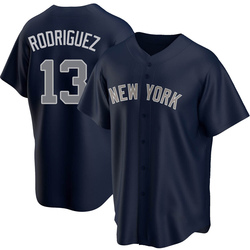 Alex Rodriguez Youth New York Yankees Navy Replica Alternate Jersey