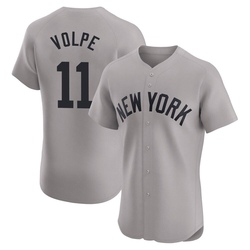 Anthony Volpe Men's New York Yankees Gray Elite Road Jersey