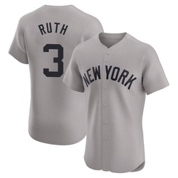 Babe Ruth Men's New York Yankees Gray Elite Road Jersey