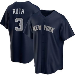 Babe Ruth Youth New York Yankees Navy Replica Alternate Jersey