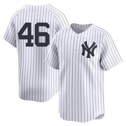 Baron Stuart Men's New York Yankees White Limited Yankee Home 2nd Jersey