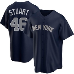 Baron Stuart Youth New York Yankees Navy Replica Alternate Jersey