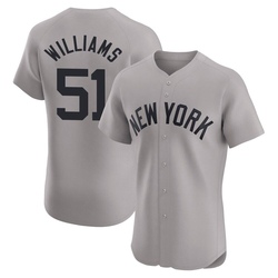 Bernie Williams Men's New York Yankees Gray Elite Road Jersey