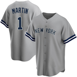 Majestic New York Yankees BILLY MARTIN Sewn Baseball JERSEY GRAY –