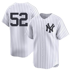 CC Sabathia Men's New York Yankees White Limited Yankee Home 2nd Jersey