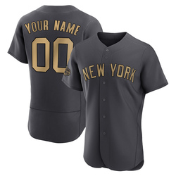 Custom Men's New York Yankees Charcoal Game Authentic 2022 All-Star Jersey