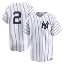 Derek Jeter Men's New York Yankees White Limited Yankee Home 2nd Jersey