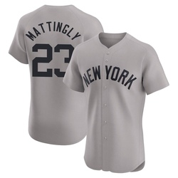 Don Mattingly Men's New York Yankees Gray Elite Road Jersey