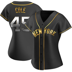 Gerrit Cole Women's New York Yankees Black Golden Replica Alternate Jersey