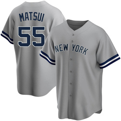 Majestic New York Yankees HIDEKI MATSUI 2008 Baseball JERSEY GRAY (Sta –