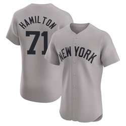 Ian Hamilton Men's New York Yankees Gray Elite Road Jersey