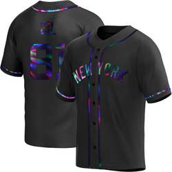 Luis Gil Men's New York Yankees Black Holographic Replica Alternate Jersey