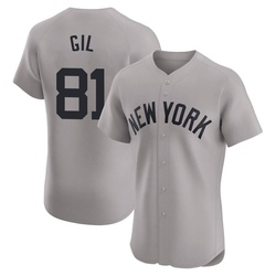 Luis Gil Men's New York Yankees Gray Elite Road Jersey