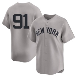 Oswald Peraza Youth New York Yankees Gray Limited Away 2nd Jersey