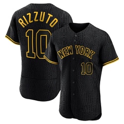 Phil Rizzuto Men's New York Yankees Black Authentic Snake Skin City Jersey