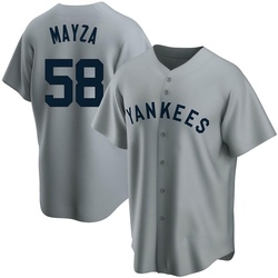 Tim Mayza Men's New York Yankees Gray Replica Road Cooperstown Collection Jersey